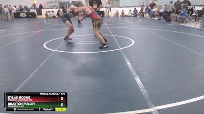 170 lbs Semifinal - Dylan Boone, Michigan Grappler RTC vs Braxton Pulley, Springfield WC