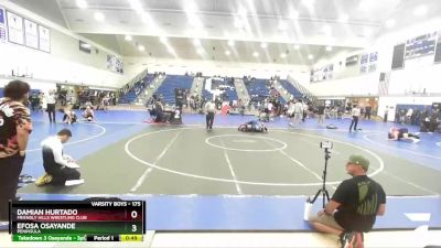 175 lbs Cons. Round 7 - Efosa Osayande, Peninsula vs Damian Hurtado, Friendly Hills Wrestling Club