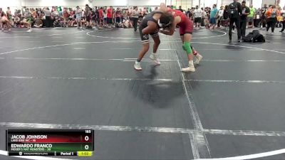 165 lbs Round 1 (6 Team) - Edwardo Franco, Moser`s Mat Monsters vs Jacob Johnson, Lake Erie WC