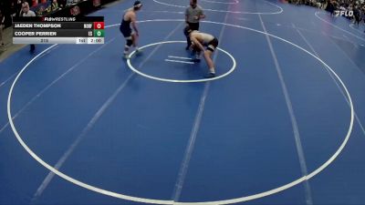 215 lbs Semis & 1st Wrestleback (8 Team) - Cooper Perrien, Elkhorn South vs Jaeden Thompson, Norfolk