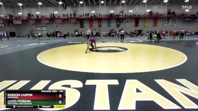 149 lbs Cons. Round 3 - Karson Casper, Augsburg vs Lucio Morgan, Wisconsin-Whitewater