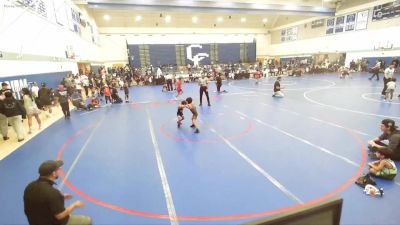 43 lbs Quarterfinal - Daniel Rojo, Cal Grapplers Wrestling Club vs Ezra De La Cruz, Rough House