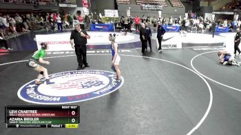 57 lbs Semifinal - Azaria Biegler, Swamp Monsters Wrestling Club vs Levi Crabtree, Will C Wood High School Wrestling