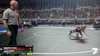 D2-107 lbs Semifinal - Sarah Perez, Sahuarita Hs vs Madison Young, Payson