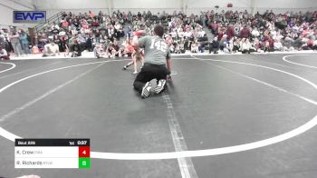 43 lbs Semifinal - Kai Crew, Pirate Wrestling Club vs Reed Richards, Roland Youth League Wrestling