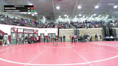 105 lbs Champ. Round 2 - Azariah Dembry, Lawrence North HS vs Jessica Price, Shelbyville