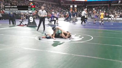 120 lbs Consi Of 16 #1 - Josiah Leyvas, La Serna (SS) vs Knox Espinoza, Poly/Long Beach (SS)