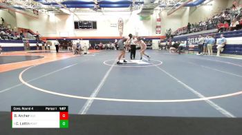 165 lbs Cons. Round 4 - Carlito Lattin, Pontiac vs Brody Archer, Decatur Unity Christian