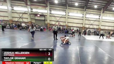 141 lbs Cons. Round 4 - Joshua Helleksen, Northridge vs Taylor Graham, Fremont