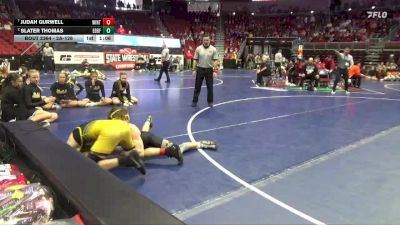 2A-126 lbs Quarterfinal - Judah Gurwell, Winterset vs Slater Thomas, Eddyville-Blakesburg-Fremont