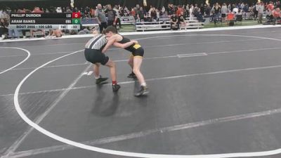 100 lbs Cons. Rd Of 32 - Phillip Durden, Lake Gibson Braves vs Aram Banes, Hawkeye Wrestling Academy