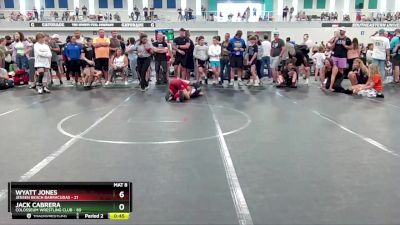 92 lbs Quarterfinal - Wyatt Jones, Jensen Beach Barracudas vs Jack Cabrera, Colosseum Wrestling Club