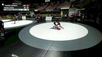 74 lbs Cons. Sub-quarters - George Andreev, Peterson Grapplers Wrestling Club vs Miguel Lopez, Scotsmen Wrestling Club