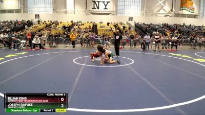 116 lbs Cons. Round 3 - Elijah King, Whitney Point Youth Wrestling Club vs Joseph Rafuse, Club Not Listed