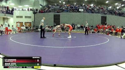 132 lbs Semis & 1st Wrestleback (8 Team) - Eddie Goss, Center Grove vs LT Hawkins, Crown Point