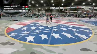 HWT 56-63 lbs Round 3 - Skylar Arias, Windy City Wrestlers vs Harmony Markham, Douglas Wrestling Club