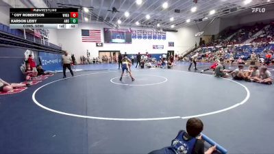 100 lbs Cons. Semi - Coy Robertson, Wheatland vs Karson Leisy, Alliance Middle School