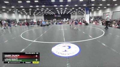 80 lbs Cons. Round 2 - Logan Bailey, South Side Wrestling Club vs Xavier Talmich, Pomona Elite (PWCC)