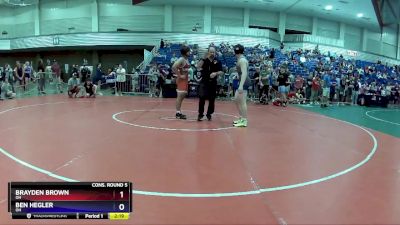 157 lbs Cons. Round 5 - Brayden Brown, OH vs Ben Hegler, OH