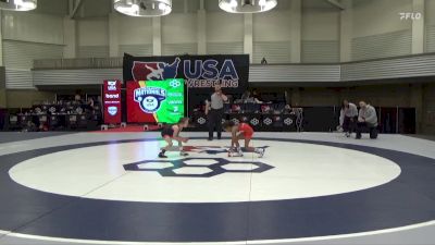 50-55 lbs Champ. Round 4 - Mika Abeel, Team Aggression Wrestling Club vs Dru Dunigan, UP Outlaw WC