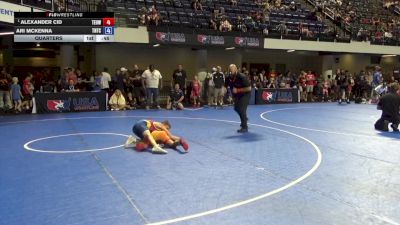 93 lbs Quarters - Alexander Cid, Toss Em Up Wrestling Academy vs Ari McKenna, Team Nazar Training Center