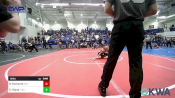 90 lbs Consolation - Bradley Richards, Berryhill Wrestling Club vs Daniel Rojas, Team Tulsa Wrestling Club