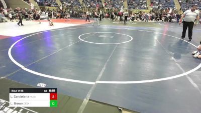 61 lbs Consi Of 8 #1 - Logan Candelaria, Pagosa Springs vs Lucas Brown, Cedaredge Wrestling