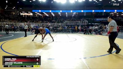 132 3A 5th Place Match - Armand Williams, South Dade vs Adriel Pina, Olympic Heights