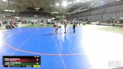 3A 190 lbs Cons. Round 3 - Luke Myklebust, Mercer Island vs Finn Glanville, Lincoln (Seattle)