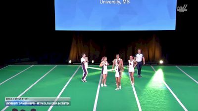 University of Mississippi - Miyah Olivia Dana & Kirsten [2026 Girls 4 Group Stunt] 2026 UCA & UDA College Cheerleading and Dance Team National Championship