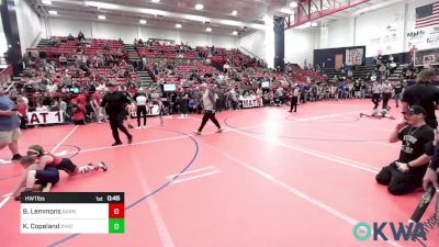 Round Of 16 - Braxton Lemmons, Barnsdall Youth Wrestling vs Khristian Copeland, Enid Youth Wrestling Club