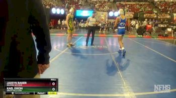 AA - 132 lbs Cons. Round 2 - Jaxsyn Baker, Billings Skyview vs Kael Dixon, Great Falls CMR