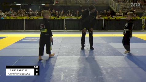 LUCAS DIEGO BARBOSA vs ANDRE RAYMOND DELGADO 2023 Pan Kids Jiu-Jitsu IBJJF Championship
