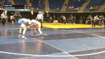 130 lbs Quarterfinal - Tibor Toth, Pittston vs Logan Radtke, General McLane