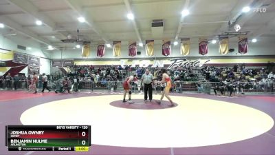 120 lbs Cons. Round 2 - Benjamin Hulme, Arlington vs Joshua Ownby, Hemet