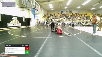 106-A lbs Quarterfinal - Cole Cushman, Fort Gibson Youth Wrestling vs Matias Brenes, Jay