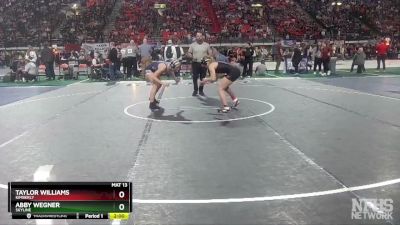 G 138 lbs Quarterfinal - Abby Wegner, Skyline vs Taylor Williams, Kimberly