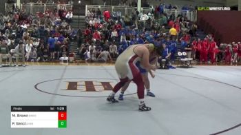 285 lbs Final - Mack Brown, Brother Martin vs Perry Ganci, Jesuit High School - New Orleans