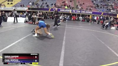 131 lbs Semis & 3rd Wb (16 Team) - Sarah Savidge, Life University vs Paige Respicio, University Of Providence