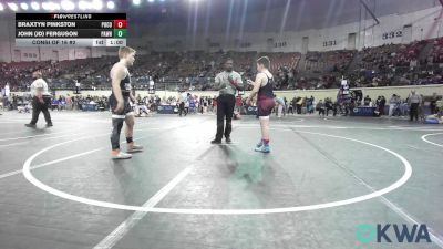 Consi Of 16 #2 - Braxtyn Pinkston, Pocola Youth Wrestling vs John (JD) Ferguson, Pawhuska Elks Takedown