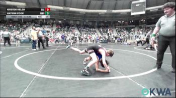 73 lbs Round Of 32 - Kirsten Kelso, Tiger Trained Wrestling vs Kayson Cook, Verdigris Youth Wrestling