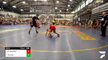 66-70 lbs Champ. Round 1 - Malik Mayfield, Toss Em Up Wrestling Academy vs Tanner Brucker, SOT-C/The Compound