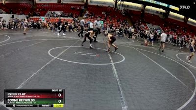 60 lbs Quarterfinal - Ryder Clay, Anchor Bay Wrestling Club vs Boone Reynolds, Pursuit Wrestling Club