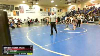 126 lbs 1st Place Match - Brandon Walter-Strauss, West Torrance vs Julian Espinoza, Cerritos