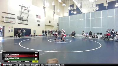 120 lbs Cons. Round 1 - Devyn Roetger, Kittitas vs Ezra Gonzales, West Valley (Yakima)
