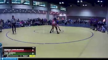 132 lbs Round 8 (10 Team) - Genesis Turrubiartez, CLWC / IWC vs Toby Goertz, STL Yellow