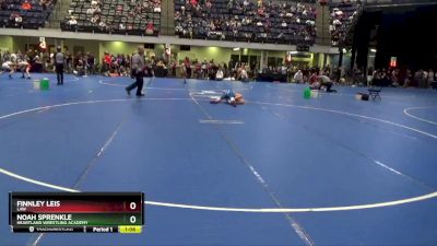 90 lbs Quarterfinal - Noah Sprenkle, Heartland Wrestling Academy vs Finnley Leis, LAW