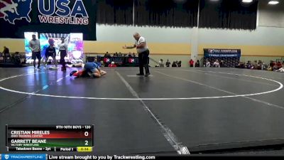 120 lbs Cons. Round 2 - Cristian Mireles, Ohio Training Center vs Garrett Beane, Victory Wrestling