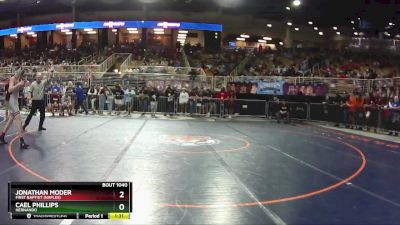 1A 132 lbs Champ. Round 1 - Cael Phillips, Hernando vs Jonathan Moder, First Baptist (Naples)