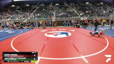 73 lbs Semifinal - Aspen Endres, Eastside United Wrestling Club vs AshtonBelle Cathcart, Tri-State Grapplers